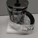 BAYKA French Press Coffee Maker, Travel Friendly, Easy to use, Large 304 Stainless Steel Press, Cold Brew Heat Resistant Thickened Borosilicate Pot for Camping Travel Gifts, 34 Ounce, Dark Pewter