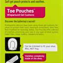 PROFOOT Toe Pouch Cushions Women's 6-10 (1 Pair) Protects Toes Cushions & Supports Tender Toes Trim to Fit All Shoe Types