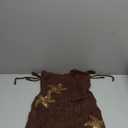 Verdusa Women's Boho Chic Colorblock Starfish Tie Shoulder Crochet Dress Hollow Out Ruffle Layered Mini Dress Brown Small