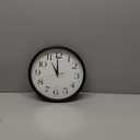 Bernhard Products Black Wall Clock Silent Non Ticking,12 Inch Quality Quartz Battery Operated Round Easy to Read Home/Office/Kitchen/Classroom/School Clock Sweep Movement (12 Inch)