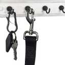 Spectrum Four Hook Rack Modern Entryway Organizer & Wall Dcor, Wall-Mounted Key Holder & Organizer for Hanging Car & House Keychains, White Washed/Black