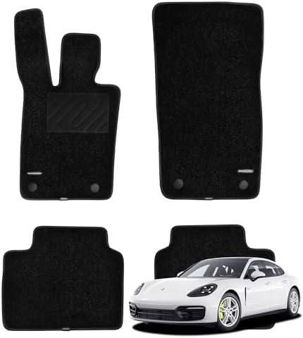 WENNEBIRD Superior Carpet Floor Mats for 2017-2025 Porsche Panamera, 2020-2025 Panamera E-Hybrid (971), Premium All Weather Anti-Slip Waterproof Floor Liners, 0.6 Inch Thickness Rugs - 4pc