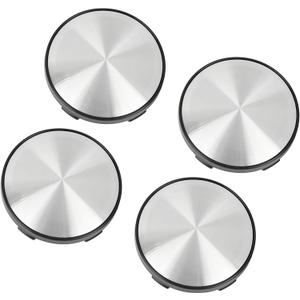 Motoforti Universal Wheel Center Caps Hub Covers, 60mm Dia, Plastic, Black, 4 Pcs