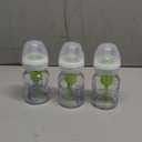 Dr. Brown's Natural Flow Anti-Colic Options+ Wide-Neck Glass Baby Bottles 5 oz/150 mL, with Level 1 Slow Flow Nipple, 3 Pack, 0m+