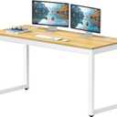 SHW 55-Inch Commercial-Grade Office Computer Desk, Oak