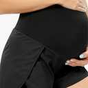 POSHGLAM Women‘s Maternity Shorts Over Belly Workout Running Casual Summer Pregnancy Shorts M