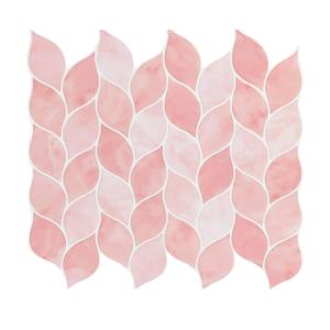 HOMEART Pink Peel and Stick Tile, Self-Adhesive Renter Friendly Backsplash Stick on Wall Tiles for Kitchen Bathroom (10 Sheets)