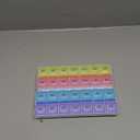 EZY DOSE Monthly (28-Day) Pill Case, Daily Medicine Planner, Vitamin Organizer, Supplement Container, One Month, Large Contoured Compartments, Convenient and Easy to Use, Colored Lids, BPA Free (Yellow/Pink/Blue/Purple)