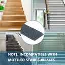 Stair Treads for Wooden Steps Indoor, 8" X 30" Non Slip Carpet Stair Treads with Reusable Adhesive for Kids Elders and Dogs, Surface Polyester TPR Backing Stair Rugs -4 Pack (Dark Grey-n)