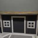 Trixie Natura Barn Style Dog House  Outdoor Wooden Shelter for Small to Medium-Sized Dogs - Weatherproof Sealer, Peaked Roof, and Adjustable Legs  41 x 27.75 x 36 in