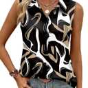 Zeagoo Women's Sleeveless Button Down Shirts Blouses Casual Loose V Neck Tank Tops for Work S-XXL (Large, Cx312)