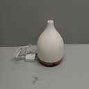 InnoGear Oil Diffuser, 300ML Ceramic Diffuser for Essential Oils Handcrafted Aromatherapy Diffuser Ultrasonic Cool Mist Humidifier with 4 Timers Waterless Auto Off for Room Office, White (Large)