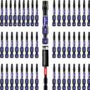 Geinxurn 2 In. Security T15 Impact Magnetic Screwdriver Bit Set, 51 Pieces #15 Torx Head Power Bit Set, S2 Alloy Steel Hollow Star Bit Set with 1 Pcs Impact Bit Holder