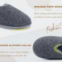 KuaiLu Womens Supportive Memory Foam Slippers Felt Fuzzy Lined Heel Cushion Lightweight House Shoes for Indoor Outdoor