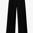 PRETTYGARDEN Wide Leg Pants for Women Trendy 2025 Fall High Waisted Business Casual Outfits Work Pant Trousers (XL, Black)