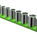 EZRED FSR14-G 1/4" Flexible Magnetic Socket Holder Rail, Green