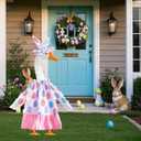 Easter Bunny Themed Cute Pattern Goose Outfit 23in High for Cement Plastic Outdoor Statue Garden Goose Costume