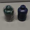 2 Pack Protein Powder Container to Go with Keychain & Keyring, Large Capacity, Clear, Leakproof, Ideal for workouts, fitness, or travel (Green&Blue)