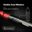 5-in-1 Windproof Torch Lighter,Adjustable Jet Flame with Punch,Holder & Draw Enhancer Tool,Refillable Butane Lighter for Camping, BBQ, Candles & Outdoor (Butane Not Included) Gift Set
