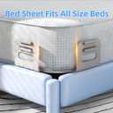 Bed Sheet Holders Keep Sheets Tight Heavy Duty Bed Sheet Holder Corner Fitted Sheet Straps Fit All Mattress Size Not Easy to Break Gray
