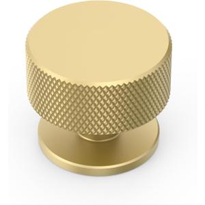 Asidrama 10 Pack Brushed Gold Kitchen Cabinet Knobs, Knurled Cabinet Knobs Kitchen Cabinet Hardware for Cupboard Drawer