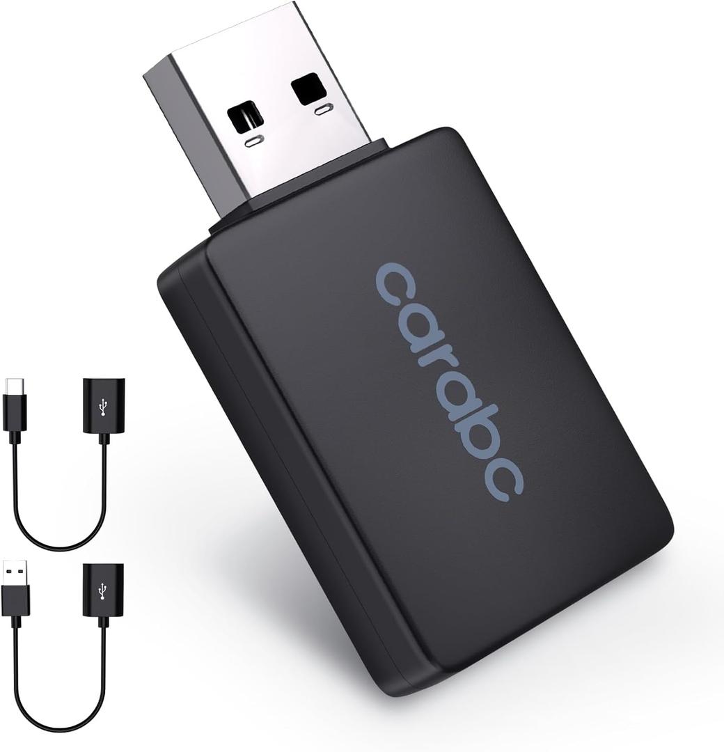 Upgraded Wireless CarPlay Adapter for Apple iPhone - Converts Factory Wired to Wireless CarPlay, Plug-and-Play, Auto Connect, Compatible with Cars from 2014 Onwards, iOS 10+