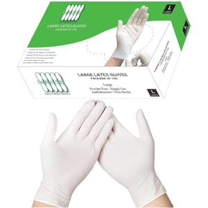 Latex Powder Free Food Service Disposable Gloves - Size Large- Pack of 100ct