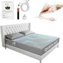 Grounding Sheets Grey Queen Size - 90% Organic Cotton + 10% Pure Silver Fitted Bed Sheet for Earthing - 400 Thread Count Deep Pocket Grounded Bedsheets - Improved Sleep Down to Earth Ground Bedding