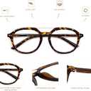 AMOMOMA 2 Pack Retro Aviator Square Reading Glasses for Women Men,Classic Blue Light Computer Womens Readers AM6161 (Ac1.black+c4.tortoise)