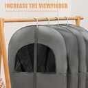 Kimmama Dress Bags for Gowns, Garment Bags for Hanging Clothes, Garment Protector Cover for Wedding Dress, Suit, Dance Costumes, Coat, PEVA, Grey, 23.6" x 43.3"