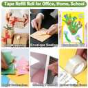 2 x 12 Rolls Transparent Tape Clear Tape Refills Rolls Stationery Tape for Home, School and Office, 3/4 x 1000 Inches, 1 Inch Core