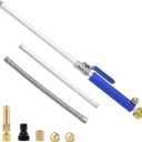 QWORK High Pressure Power Washer Wand, Water Hose Nozzle, Adjustable Sprayer Cleaning Tool for Car, Garden, Pet, and Window - Blue