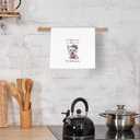 Funny Dog Kitchen Dish Towels 16x24 Inch, Saying Hand Towels for Pet Lovers, West Highland Terrier Decorative Tea Towels for Kitchen Bathroom Home