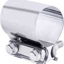 Exhaust Clamp,Car Accessories Exhaust Band Clamp,Muffler Clamps,Stainless Steel Exhausts Clamps,2.0 2.25 2.5 2.75 3.0 4.0 Exhausts Pipe Folder for Pipes, (2.75 inch)