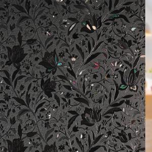 rabbitgoo Total Blackout Window Film Sun Blocking, Black Privacy Window Film Light Blocker, Stained Glass Thermal Cling Heat Control, Room Darkening Glass Sticker for Door Covering, 23.6" x 78.7"
