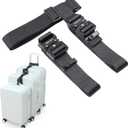 Vigorport Luggage Straps, Straps for Suitcase, Add A Bag Adjustable Attachment Accessories for Connect Your 3 Luggage Together(1.25'' Width M Size)