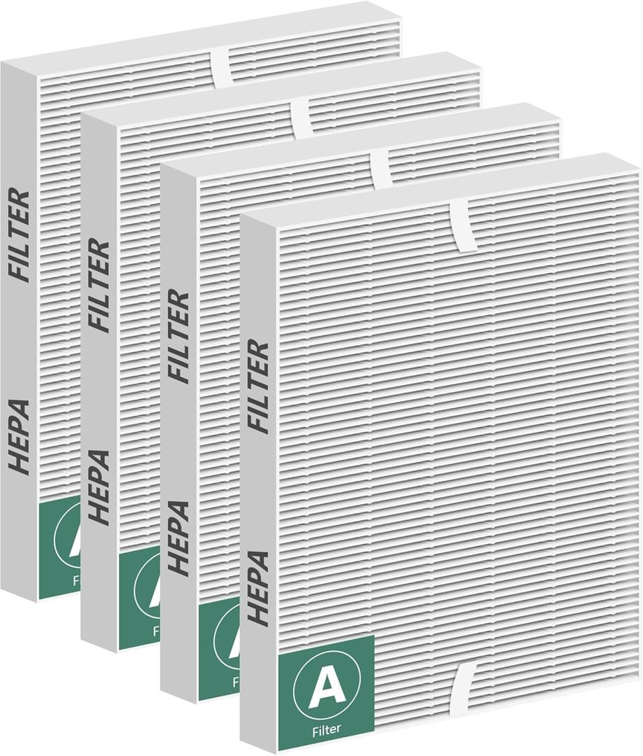 Improvedhand 115115 HEPA Replacement Filter A Size 21 Compatible with Winix PlasmaWave Air Purifier C535 5300 5300-2 5500 5500-2 6300 6300-2 P300 AM90 9000 5000 C909 9800, C535 Filter A,Pack of 4