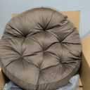 2-Pack Outdoor/Indoor Wicker Patio Seat Cushion Pad, Water Repellent, 18.5-Inch, Dining Chair Cushion, Set of 2 (Coffee Brown)
