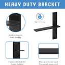 Floating Shelf Bracket 3/8" Thick Heavy Duty Shelf Brackets 3 Pack Free Hanging Countertop Support Bracket 10" Lx2.5 W Floating Wall Brackets for Cabinets, Granite, Dishwasher, Bench Seats Vanities