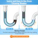 Enhon 3Pcs Drain Cleaning Bladders with Shut Off Valve, Fit 1" to 6" Drain Pipes, Sewer Bladder Unclogger with 3/4'' Shut Off Valve, Unclogs Stubborn Blockages in Sewer/Line/Sinks/Shower