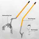 Tire Hammer Bead Breaker & Mount Demount Tool Set for 22.5-24.5 Semi Truck Bus Tires, Manual Tubeless Tire Changing Kit w/ Duck-Billed Wedge, 3-Piece Lever, Bead Keeper - Heavy Duty for Car Repair