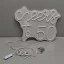 Cheers to 50 Neon Sign Happy 50th Birthday Neon Signs for Wall Decor Warm White LED Neon Light Sign Letter Neon light Cheers to 50 Years Neon Signs for Bedroom Bar Birthday Wedding Party Decor