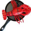 3D Frying Pan Case Compatible with iPhone 16 Pro Max Funny Lobster Skillet Novelty Food Phone Case
