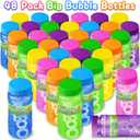 V-Opitos 24 Pack Bubble Bottles with Wands in 6 Colors, 4oz Bubbles Solution, Bubble Party Favors for Kids, Themed Birthday, School Classroom Prizes for Boys & Girls, Ideal Goodies Stuffers