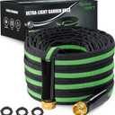 100FT Lightweight Super Flexible Garden Hose - Kink-Free, Non-Expanding, Easy Storage for Yard Lawn Outdoor Use (Black-Green)