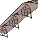 VIVOHOME Polycarbonate Window Door Awning Spliced Canopy Brown with Black Bracket 40 Inch x 120 Inch