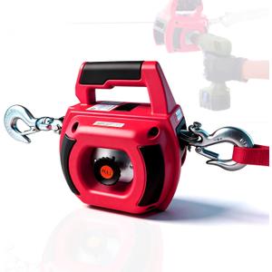 YATOINTO Portable Drill Winch 1000LB Pulling Capacity with 40 Feet Alloy Steel Wire Rope, Hand Winch for Lifting & Dragging