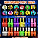 2 x Halloween Party Favors for Kids, 24 Pack Finger Lights Halloween Treats Toys Bulk, Goodie Bag Stuffers, Trick or Treat Toys, Classroom Favors Prizes Gifts, Party Supplies