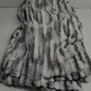 KFUBUO Fuzzy Throw Blanket for Couch - Soft Cozy Plush Blanket, 3D Ribbed Black Gradient Queen Size, 90x90 Inches