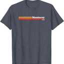 Vintage 1980s Graphic Style Monterey California T-Shirt Heather Blue XL